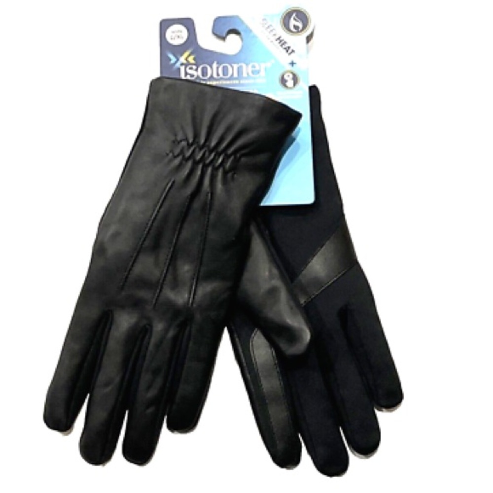 Isotoner women's Sleekheat Stretch Leather Touchscreen Gloves